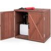 imageGoplus Outdoor Storage Cabinet Wood Garden Tool Shed with Doors for Patio Backyard 30quot x 22quot x 285quot