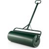 imageGoplus PushTowBehind Lawn Roller 17 Gallon63L WaterSandFilled Sod Drum With Detachable Gripping Handle 12 by 36Inch Green  for Garden Yard FarmGreen