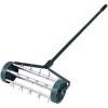 imageGoplus Rolling Lawn Aerator 18Inch Garden Yard Rotary Push Tine Heavy Duty Spike Soil Aeration Manual Lawn Aeration Tool w 41Inch Handle Green wFenderSilver