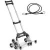imageGoplus Stair Climbing Cart Portable Folding Aluminium Hand Truck Trolley Cart wBungee Cord 6 Wheels 180 lbs Capacity Telescoping Handle All Terrain Stair Climber Dolly for Luggage Heavy Duty
