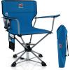 imageGoplus Swivel Camping Chair Potable Hunting Chair for Adults wCup Holder ampamp Carrying Bag Folding 360degree Free Rotation Lawn Chair for Fishing Picnic Hiking OutdoorBlue