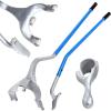 imageGoplus Tire Changer 175quot to 24quot Steel Tire Mount Demount Tool Kit Tubeless Truck Bead Breaker Manual Tire Changing Tools BlueBlue