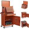 imageGoplus Tool Chest 3in1 Rolling 6 Drawers Tool Cabinet with Detachable Top Toolbox Middle Tool Storage Universal Lockable Wheels Protective Liner Auto Lock Metal Tool Box for Garage WorkshopOrange