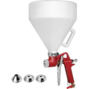 imageGoplus 145 Gallon Air Texture Gun Drywall Texture Sprayer with 3 Nozzle 40mm 60mm 80mm Air Hopper Spray Gun Perfect for Orange Peel Stucco Mud Knockdown Popcorn Ceiling