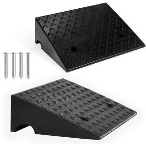 imageGoplus 2PCS Rubber Car Curb Ramps Portable Lightweight Threshold Ramp Set Heavy Duty Loading Ramp Slope Motorcycle Pad for Driveway Sidewalk Loading Dock 5quot Rise Black5 Rise