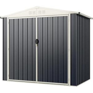imageGoplus 68 x 38 FT Metal Storage Shed AllWeather Galvanized Utility House wLockable Door Easy SnapOn Sheds ampamp Outdoor Storage for Garden Back Yard Lawn ampamp Patio68 x 38 FT