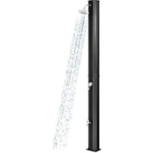 imageGoplus 93 Gallon Solar Heated Outdoor Shower 72 FT Freestanding Garden Shower with Dual Swivel Shower Heads ampamp 2 Foot Showers Adjustable Temperaturefor Poolside Backyard BeachBlack