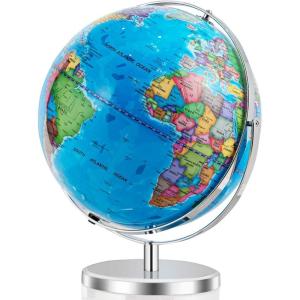 imageGoplus Desktop World Globe with LED Lights 720 Rotation Easy to Read Labels over 4000 Locations for Classroom Office
