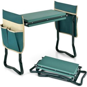 imageGoplus Garden Kneeler and Seat Foldable Garden Bench for Kneeling ampamp Sitting Widened 8quot EVA Soft Foam Pad HeavyDuty Garden Stool w 2 Large Tool Pouches Gardening Gift for Women Men SeniorsGreen