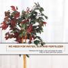 imageGoplus 4FT Tall Artificial Ficus Tree Greenery Fake Tree Faux Plant in Pot for Indoor Outdoor Home Dcor