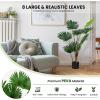 imageGoplus 4ft Artificial Fan Palm Tree Fake Tropical Palm Tree with 8 Large Leaves Realistic Moss Cement Pot Indoor ampamp Outdoor Green Potted Plant for Office Home Store Garden
