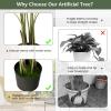 imageGoplus 4ft Artificial Monstera Deliciosa Plant 2 Pack Tall Fake Tropical Palm Tree in Pot with 10 Decorative Split Leaves Faux Swiss Cheese Plant for Floor Home Office Living Room Decor