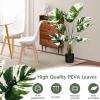 imageGoplus 4ft Artificial Monstera Deliciosa Plant 2 Pack Tall Fake Tropical Palm Tree in Pot with 10 Decorative Split Leaves Faux Swiss Cheese Plant for Floor Home Office Living Room Decor