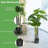 imageGoplus 4ft Artificial Monstera Deliciosa Plant Fake Tropical Palm Tree with 20 Large Leaves Cement Pot Realistic Moss Faux Potted Swiss Cheese Plant for Floor Home Office Decor