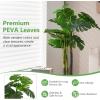 imageGoplus 4ft Artificial Monstera Deliciosa Plant Fake Tropical Palm Tree with 20 Large Leaves Cement Pot Realistic Moss Faux Potted Swiss Cheese Plant for Floor Home Office Decor