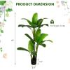 imageGoplus 5ft Bird of Paradise Artificial Plant Fake Tropical Palm Tree with 18 Large Leaves Cement Pot Moss Floor Silk Banana Leaf Plant Faux Plant for Indoor Outdoor Home Office Decor