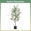 imageGoplus 6ft Artificial Olive Tree Tall Fake Potted Olive Silk Tree with Planter Large Faux Olive Branches and Fruits Olive Plant Artificial for Home Office Living Room Floor Decor Indoor 2 Pack45ft2