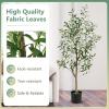 imageGoplus 6ft Artificial Olive Tree Tall Fake Potted Olive Silk Tree with Planter Large Faux Olive Branches and Fruits Olive Plant Artificial for Home Office Living Room Floor Decor Indoor 2 Pack45ft2
