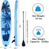 imageGoplus 981011 Inflatable Stand Up Paddle Board 65 Thick SUP with Premium Accessories and Carry Bag Wide Stance Bottom Fin for Paddling Surf Control NonSlip Deck for Youth and AdultBlue