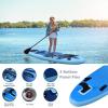 imageGoplus 981011 Inflatable Stand Up Paddle Board 65 Thick SUP with Premium Accessories and Carry Bag Wide Stance Bottom Fin for Paddling Surf Control NonSlip Deck for Youth and AdultBlue