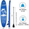 imageGoplus 981011 Inflatable Stand Up Paddle Board 65 Thick SUP with Premium Accessories and Carry Bag Wide Stance Bottom Fin for Paddling Surf Control NonSlip Deck for Youth and AdultSummer
