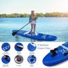 imageGoplus 981011 Inflatable Stand Up Paddle Board 65 Thick SUP with Premium Accessories and Carry Bag Wide Stance Bottom Fin for Paddling Surf Control NonSlip Deck for Youth and AdultSummer