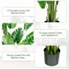 imageGoplus Artificial Monstera Deliciosa Plant 5ft Tall Fake Tropical Palm Tree w15 Pcs Different Turtle Leaves CementFilled Plastic Pot Faux Swiss Cheese Plant for Floor Home Office Decor5ft2pack