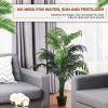 imageGoplus Artificial Palm Tree 35 Feet Tall Potted Fake Greenery Tropical Plant Faux Floor Tree for Indoor Outdoor Home Living Room Decor3ft 6in