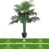 imageGoplus Artificial Palm Tree 35 Feet Tall Potted Fake Greenery Tropical Plant Faux Floor Tree for Indoor Outdoor Home Living Room Decor3ft 6in