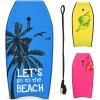 imageGoplus Boogie Boards for Beach 413733 Lightweight Body Board with EPS Core XPE Deck HDPE Slick Bottom Wrist Leash Bodyboard for Kids Adults SurfingBlue Coconut Palm