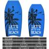 imageGoplus Boogie Boards for Beach 413733 Lightweight Body Board with EPS Core XPE Deck HDPE Slick Bottom Wrist Leash Bodyboard for Kids Adults SurfingBlue Coconut Palm