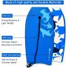 imageGoplus Boogie Boards for Beach 413733 Lightweight Body Board with EPS Core XPE Deck HDPE Slick Bottom Wrist Leash Bodyboard for Kids Adults SurfingBlue Shark