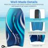 imageGoplus Boogie Boards for Beach 413733 Lightweight Body Board with EPS Core XPE Deck HDPE Slick Bottom Wrist Leash Bodyboard for Kids Adults SurfingBlue Wave