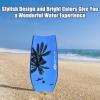 imageGoplus Boogie Boards for Beach 413733 Lightweight Body Board with EPS Core XPE Deck HDPE Slick Bottom Wrist Leash Bodyboard for Kids Adults SurfingBlue Coconut Palm
