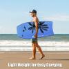 imageGoplus Boogie Boards for Beach 413733 Lightweight Body Board with EPS Core XPE Deck HDPE Slick Bottom Wrist Leash Bodyboard for Kids Adults SurfingBlue Coconut Palm