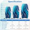 imageGoplus Boogie Boards for Beach 413733 Lightweight Body Board with EPS Core XPE Deck HDPE Slick Bottom Wrist Leash Bodyboard for Kids Adults SurfingBlue Wave