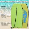 imageGoplus Boogie Boards for Beach 413733 Lightweight Body Board with EPS Core XPE Deck HDPE Slick Bottom Wrist Leash Bodyboard for Kids Adults SurfingGreen Skull