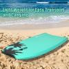 imageGoplus Boogie Boards for Beach 413733 Lightweight Body Board with EPS Core XPE Deck HDPE Slick Bottom Wrist Leash Bodyboard for Kids Adults SurfingGreen Coconut Palm