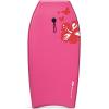imageGoplus Boogie Boards for Beach 413733 Lightweight Body Board with EPS Core XPE Deck HDPE Slick Bottom Wrist Leash Bodyboard for Kids Adults SurfingPink Flower