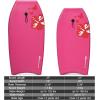 imageGoplus Boogie Boards for Beach 413733 Lightweight Body Board with EPS Core XPE Deck HDPE Slick Bottom Wrist Leash Bodyboard for Kids Adults SurfingPink Flower