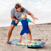 imageGoplus Boogie Boards for Beach 413733 Lightweight Body Board with EPS Core XPE Deck HDPE Slick Bottom Wrist Leash Bodyboard for Kids Adults SurfingRainbow Vortex
