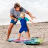 imageGoplus Boogie Boards for Beach 413733 Lightweight Body Board with EPS Core XPE Deck HDPE Slick Bottom Wrist Leash Bodyboard for Kids Adults SurfingRainbow Ink