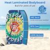imageGoplus Boogie Boards for Beach 413733 Lightweight Body Board with EPS Core XPE Deck HDPE Slick Bottom Wrist Leash Bodyboard for Kids Adults SurfingRainbow Vortex