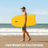 imageGoplus Boogie Boards for Beach 413733 Lightweight Body Board with EPS Core XPE Deck HDPE Slick Bottom Wrist Leash Bodyboard for Kids Adults SurfingYellow Conch