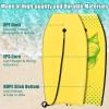 imageGoplus Boogie Boards for Beach 413733 Lightweight Body Board with EPS Core XPE Deck HDPE Slick Bottom Wrist Leash Bodyboard for Kids Adults SurfingYellow Conch