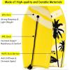 imageGoplus Boogie Boards for Beach 413733 Lightweight Body Board with EPS Core XPE Deck HDPE Slick Bottom Wrist Leash Bodyboard for Kids Adults SurfingYellow Coconut Palm