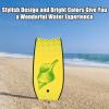 imageGoplus Boogie Boards for Beach 413733 Lightweight Body Board with EPS Core XPE Deck HDPE Slick Bottom Wrist Leash Bodyboard for Kids Adults SurfingYellow Conch
