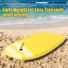 imageGoplus Boogie Boards for Beach 413733 Lightweight Body Board with EPS Core XPE Deck HDPE Slick Bottom Wrist Leash Bodyboard for Kids Adults SurfingYellow Coconut Palm