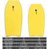 imageGoplus Boogie Boards for Beach 413733 Lightweight Body Board with EPS Core XPE Deck HDPE Slick Bottom Wrist Leash Bodyboard for Kids Adults SurfingYellow Conch