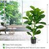 imageGoplus Fake Fiddle Leaf Fig Tree 2Pack 33 FT Tall Artificial Tree Greenery Plants in Pots W40 Leaves Decorative Faux Trees for Indoor Home Office355